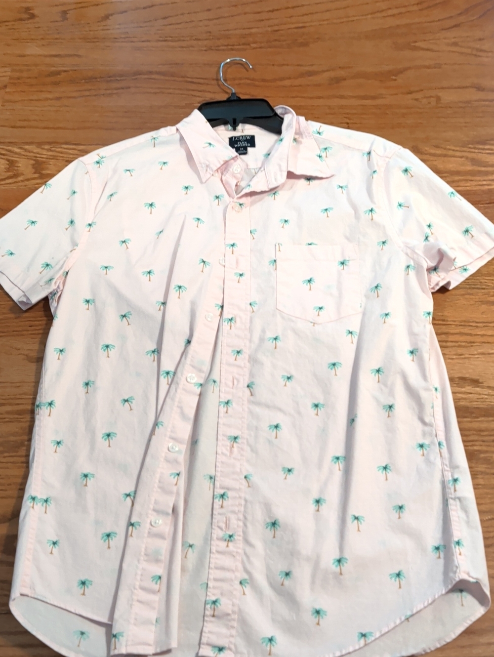 Pink Palm Tree Button Down